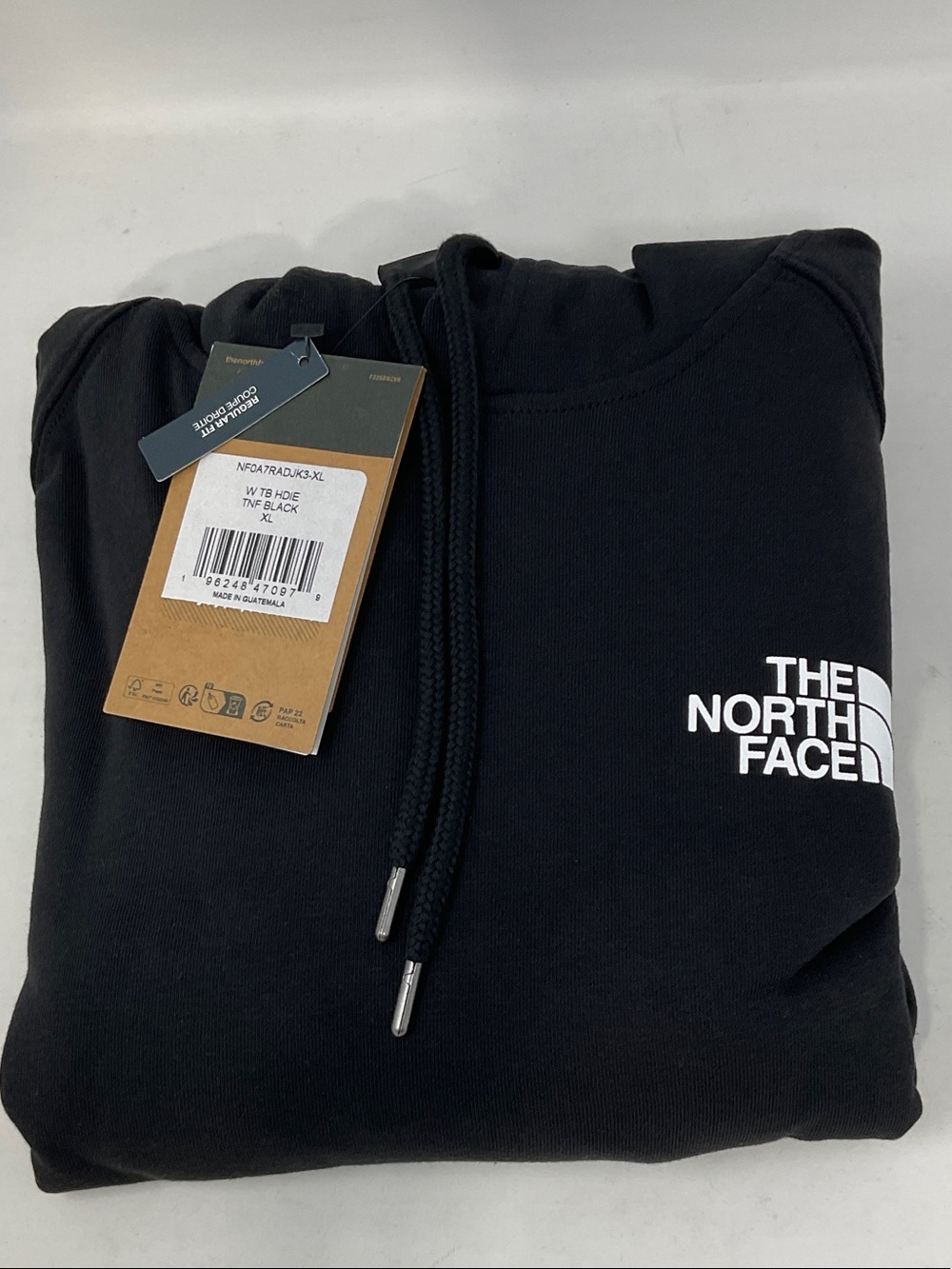 The North Face Black Crewneck Sweatshirt with White Logo